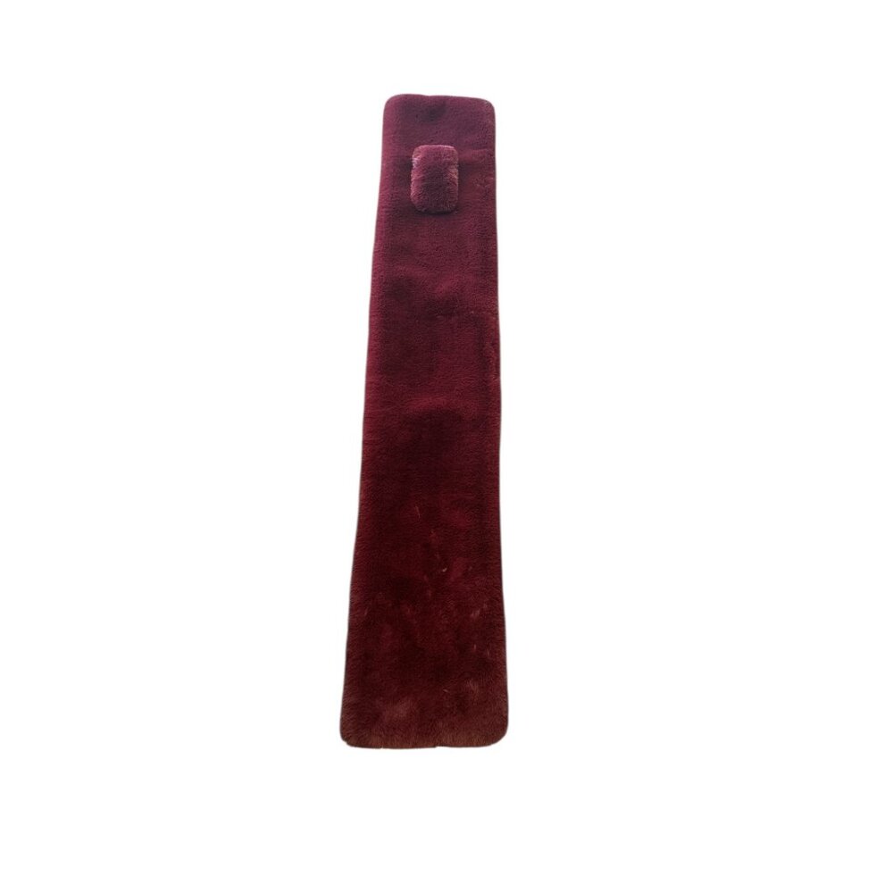 Hat Attack Faux Fur Scarf | Deep Burgundy Plush Neck Wrap | Chic Winter Trend 20 - Picture 3 of 6